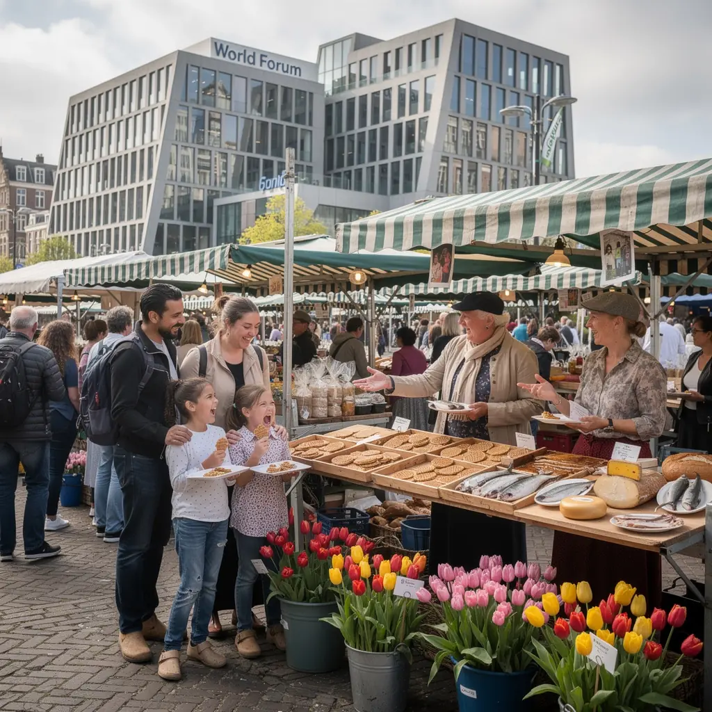 Een vergadering in een overheidsgebouw, met vertegenwoordigers die discussiëren over internationale betrekkingen.